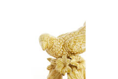 Ornament 21,5x17x35 cm BIRD ceramics ocher yellow