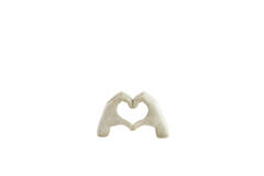 Ornament 19x8x11,5 cm HANDS taupe grey
