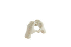 Ornament 24,5x9,5x15 cm HANDS taupe grey