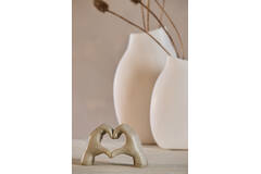 Ornament 24,5x9,5x15 cm HANDS taupe grey