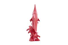 Ornament 33x16,5x43,5 cm SWORDFISH keramiek rood