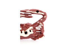 Ornament 29x29x6,5 cm CRAB keramiek koraal