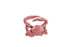 Ornament 29x29x6,5 cm CRAB keramiek koraal