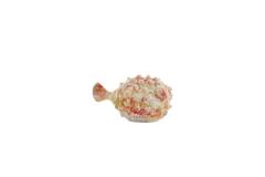 Ornament 20x11,5x11,5 cm FISH ceramics cream+red+yellow