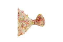 Ornament 25,5x14,5x14 cm FISH ceramics cream+red+yellow