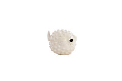 Ornament 25,5x14,5x14 cm FISH ceramics cream