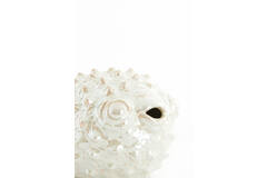 Ornament 25,5x14,5x14 cm FISH ceramics cream pearl