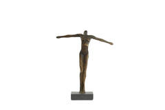 Ornament on base 29,5x9x35,5 cm JIP antique bronze+matt blck