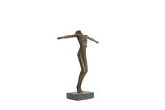 Ornament on base 29,5x9x35,5 cm JIP antique bronze+matt blck