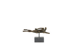 Ornament on base 35x8x19 cm PETE antique bronze+matt black