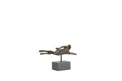 Ornament on base 35x8x19 cm PETE antique bronze+matt black