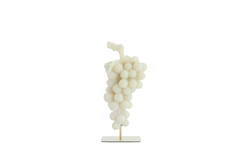 Ornament on base 14x12,5x30,5 cm GRAPE cream+antique bronze