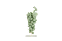 Ornament on base 15x13x35 cm GRAPE green+antique bronze