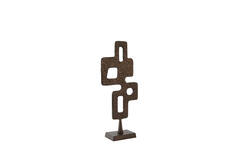Ornament on base 23,5x10x54 cm VEX dark brown