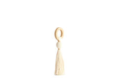 Ornament Ø11x47 cm YAVIZA cream+raffia natural