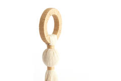 Ornament Ø11x47 cm YAVIZA cream+raffia natural