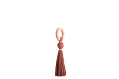 Ornament Ø11x47 cm YAVIZA terra+raffia light pink
