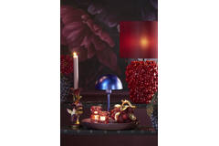 Ornament 24x14x16,5 cm JAGODY bordeaux+antiek brons
