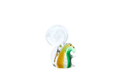 Ornament 9,5x4,5x13 cm SQUIRREL glass green+cream