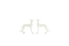 Ornament S/2 17x8x18+17x8x18 cm DOGS cream