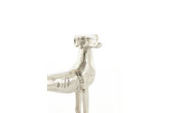 Ornament S/2 17x8x18+17x8x18 cm DOGS nickel