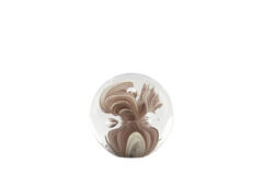 Ornament Ø10x10 cm BREON glass brown+cream