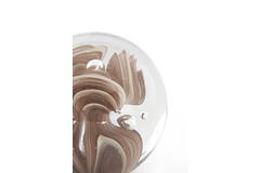Ornament Ø10x10 cm BREON glass brown+cream