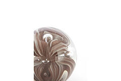 Ornament Ø8x8 cm BREON glass brown+cream