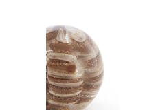 Ornament Ø10x10 cm SAEL glass brown+cream+glitter