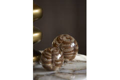 Ornament Ø10x10 cm SAEL glass brown+cream+glitter