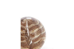 Ornament Ø8x8 cm SAEL glass brown+cream+glitter