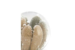 Ornament Ø10x10 cm YVEN glass sand+green