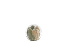 Ornament Ø8x8 cm YVEN glass sand+green