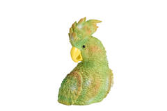 Ornament 14x13x21 cm PARROT mint green