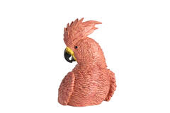 Ornament 14x13x21 cm PARROT dark pink