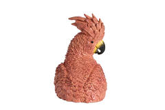 Ornament 14x13x21 cm PARROT dark pink