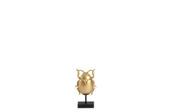 Ornament on base 9x5x16,5 cm BEETLE gold+black