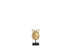 Ornament on base 9x5x16,5 cm BEETLE gold+black