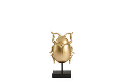 Ornament on base 15x8,5x27 cm BEETLE gold+black