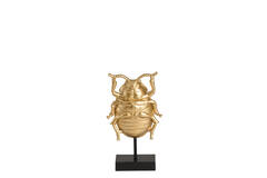 Ornament on base 15x8,5x27 cm BEETLE gold+black