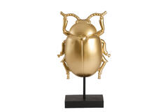 Ornament on base 22x12x42 cm BEETLE gold+black