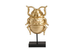 Ornament on base 22x12x42 cm BEETLE gold+black