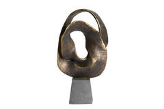 Ornament 25x16x47 cm ISOLDE antique bronze+black