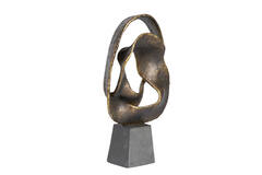 Ornament 25x16x47 cm ISOLDE antique bronze+black