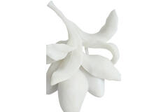 Ornament on base 23,5x13x37 cm MANGO cream+black