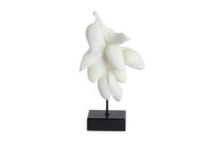 Ornament on base 23,5x15x43,5 cm MANGO cream+black
