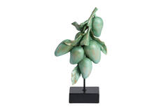 Ornament on base 23,5x15x43,5 cm MANGO green+black