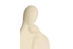 Ornament 24x9x24 cm SOLINE ceramics matt cream