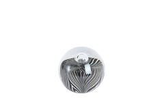Ornament Ø10x10 cm MATHYAS glass black+white