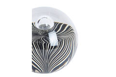 Ornament Ø10x10 cm MATHYAS glass black+white